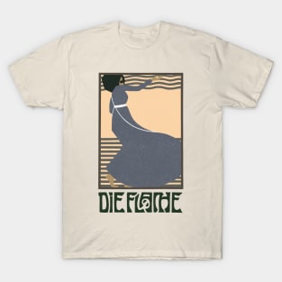 Die Flache Dancing Girl Retro Vintage Poster T-Shirt